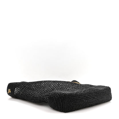 Saint Laurent Raffia Icare Shopping Tote Black 5 of 11