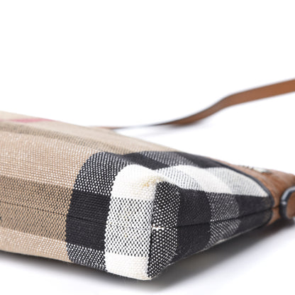 Burberry Mega Check Small Farley Crossbody Clutch Bag Saddle Brown 6 of 9