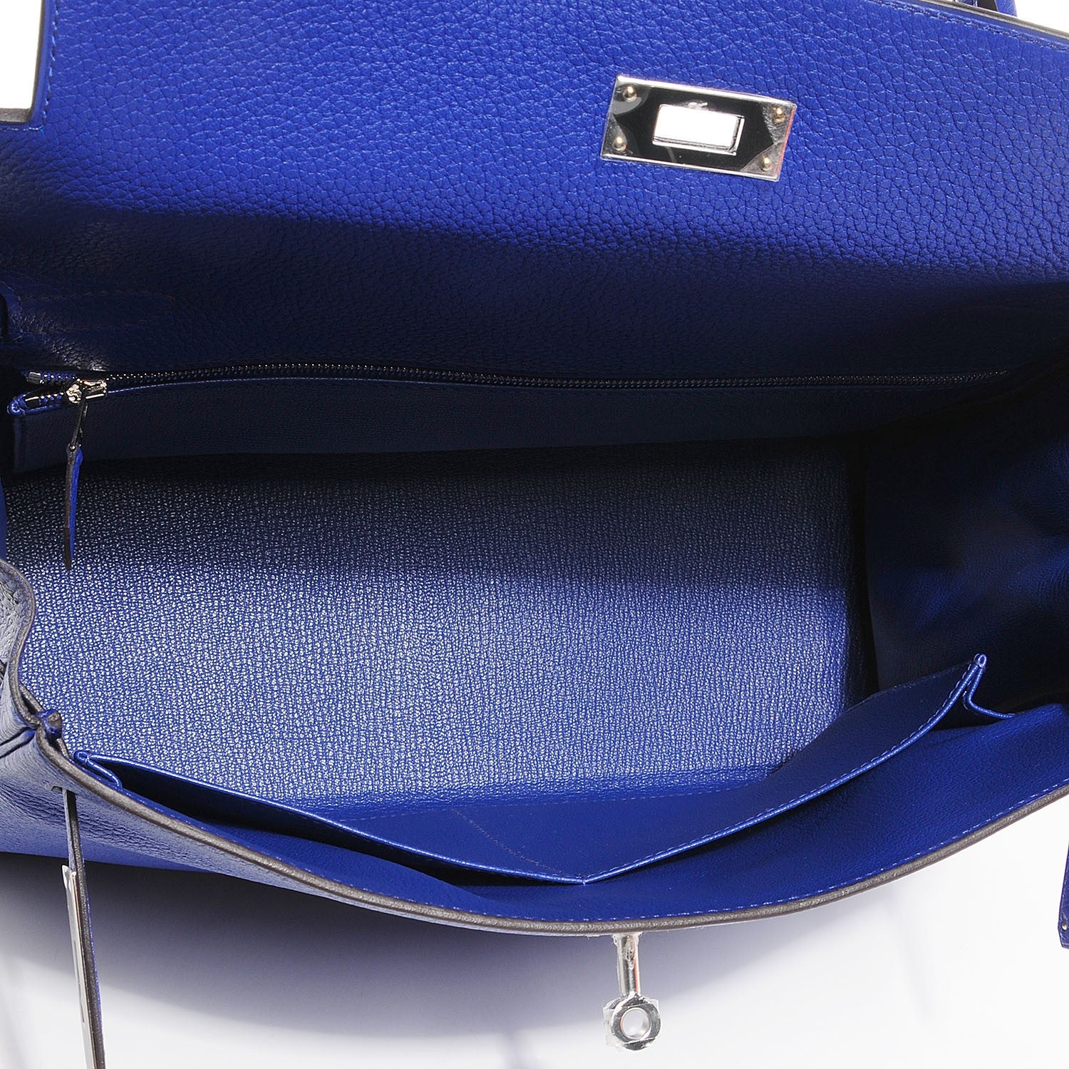 Hermes Taurillon Clemence Kelly Retourne 32 Bleu Electrique 23 of 24