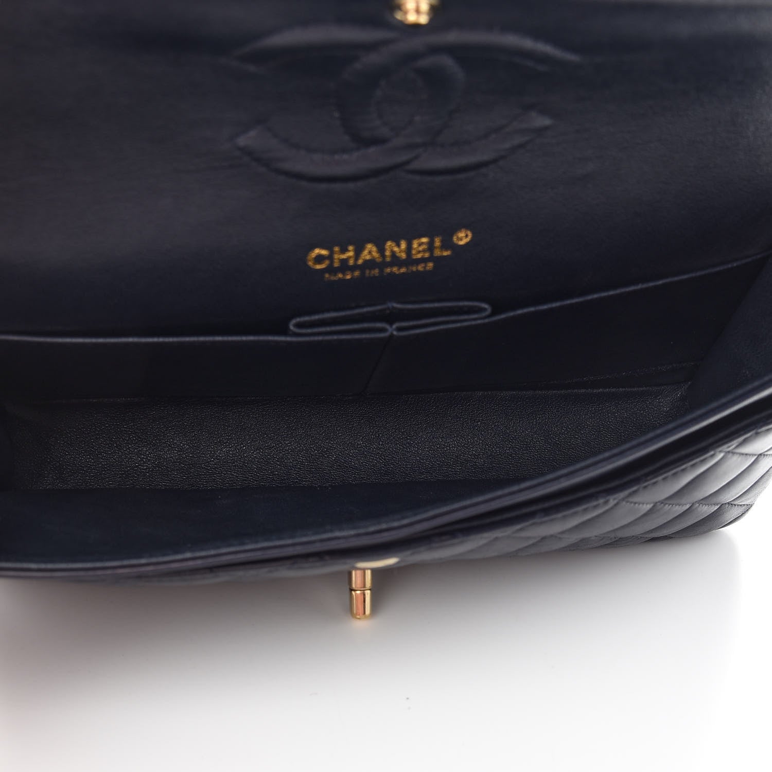 Chanel Lambskin Quilted Medium Double Flap Navy 5 of 10