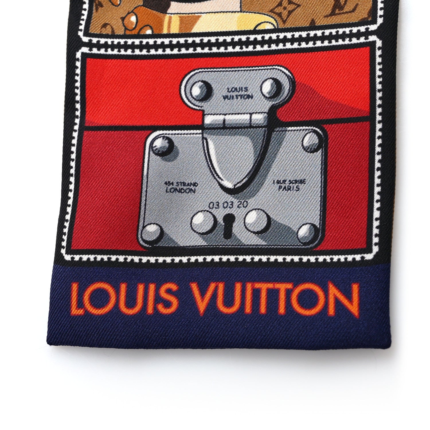 Louis Vuitton Silk Monogram Lock It Bandeau Brown 3 of 3