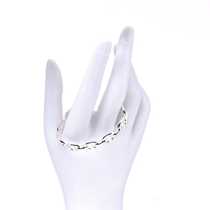 Hermes Sterling Silver MM Chaine d'Ancre Enchainee Cuff Bracelet SH 2 of 5