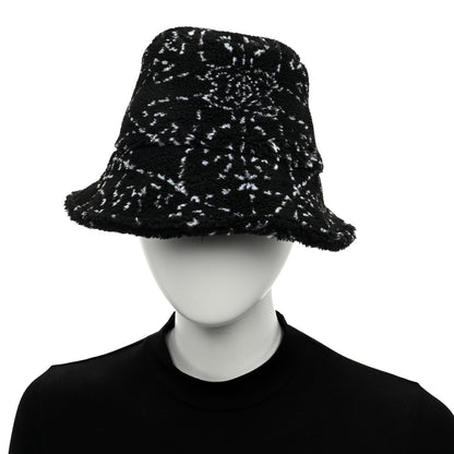 Chanel Faux Fur Bucket Hat S Black White 8 of 8