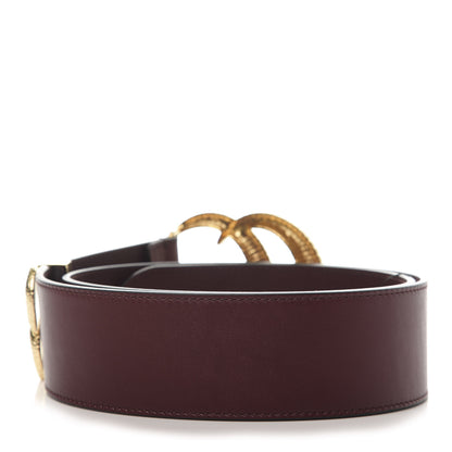 Gucci Calfskin Lizard Double G 50mm Belt 85 34 Vintage Bordeaux 2 of 5