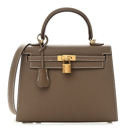 Hermes Epsom Kelly Sellier 25 Etoupe 1 of 11