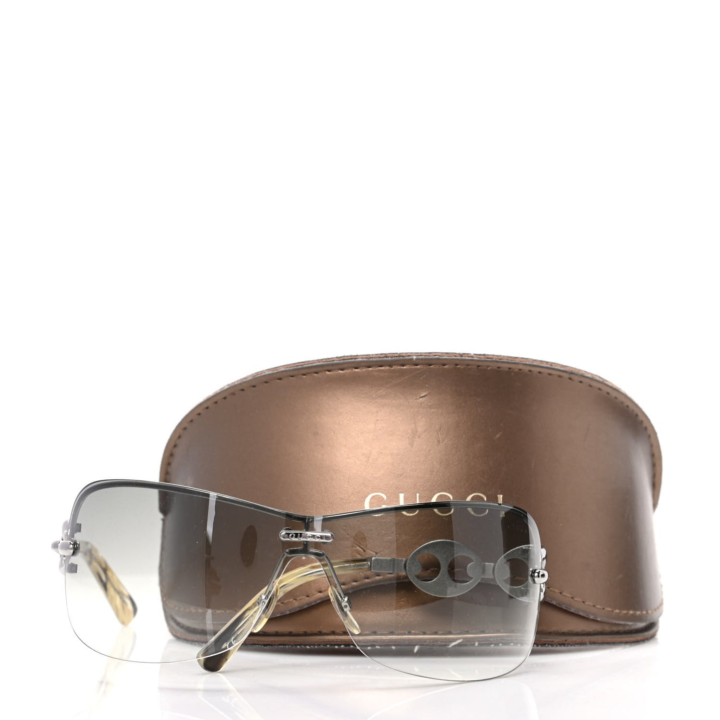 Semi Rimless Gradient Marina Chain Sunglasses GG2772/S Silver
