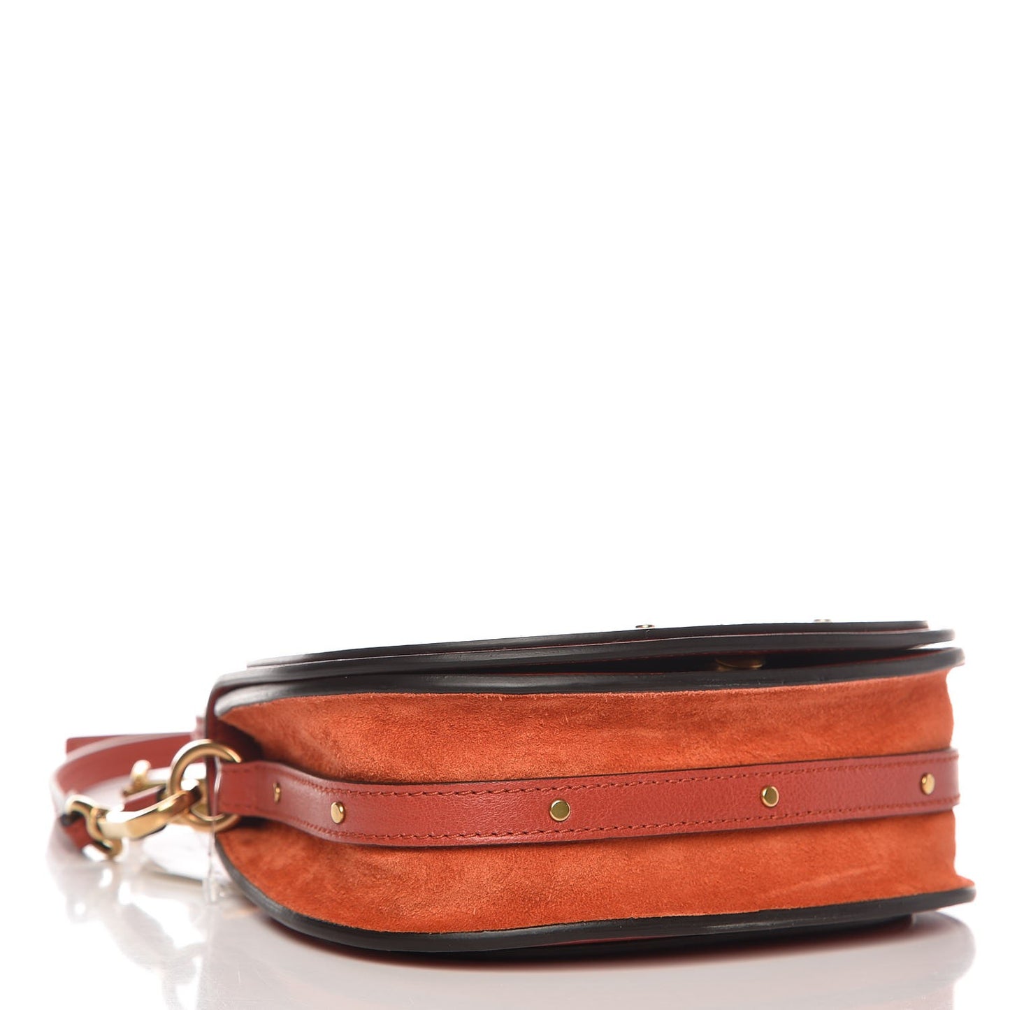 Calfskin Small Nile Bracelet Bag Earthy Red