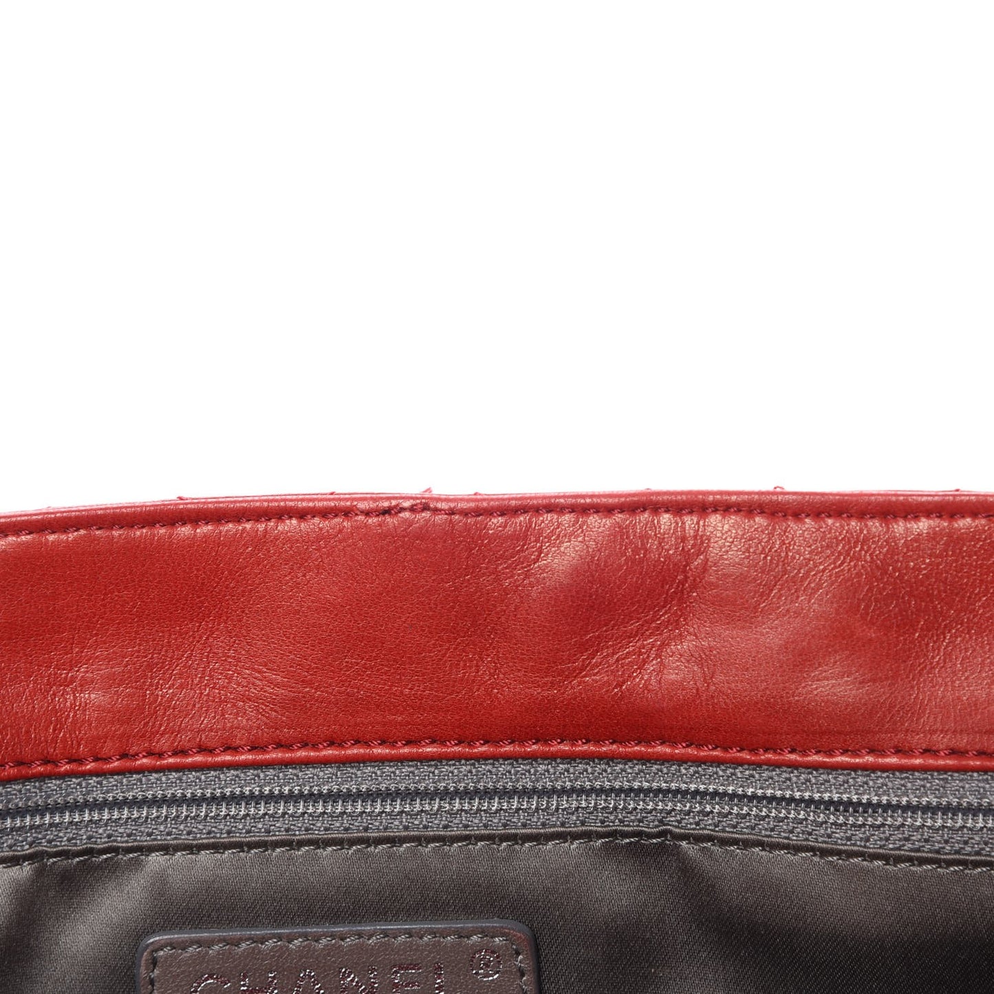 Lambskin Quilted Sharpei Flap Red