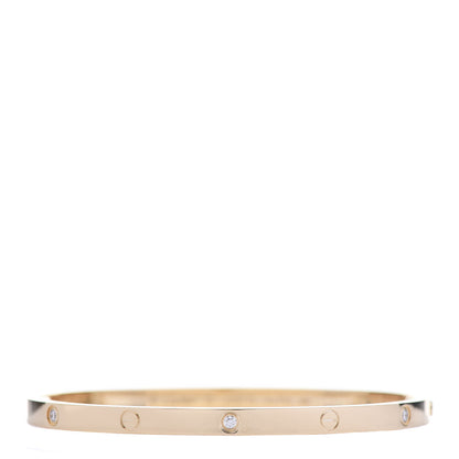 Cartier 18K Yellow Gold 6 Diamond Small LOVE Bracelet 16 1 of 5