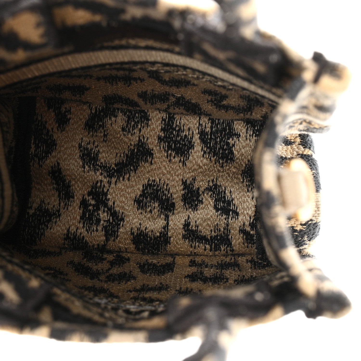 Christian Dior Canvas Mizza Embroidered Mini Book Tote Phone Bag Beige 5 of 10