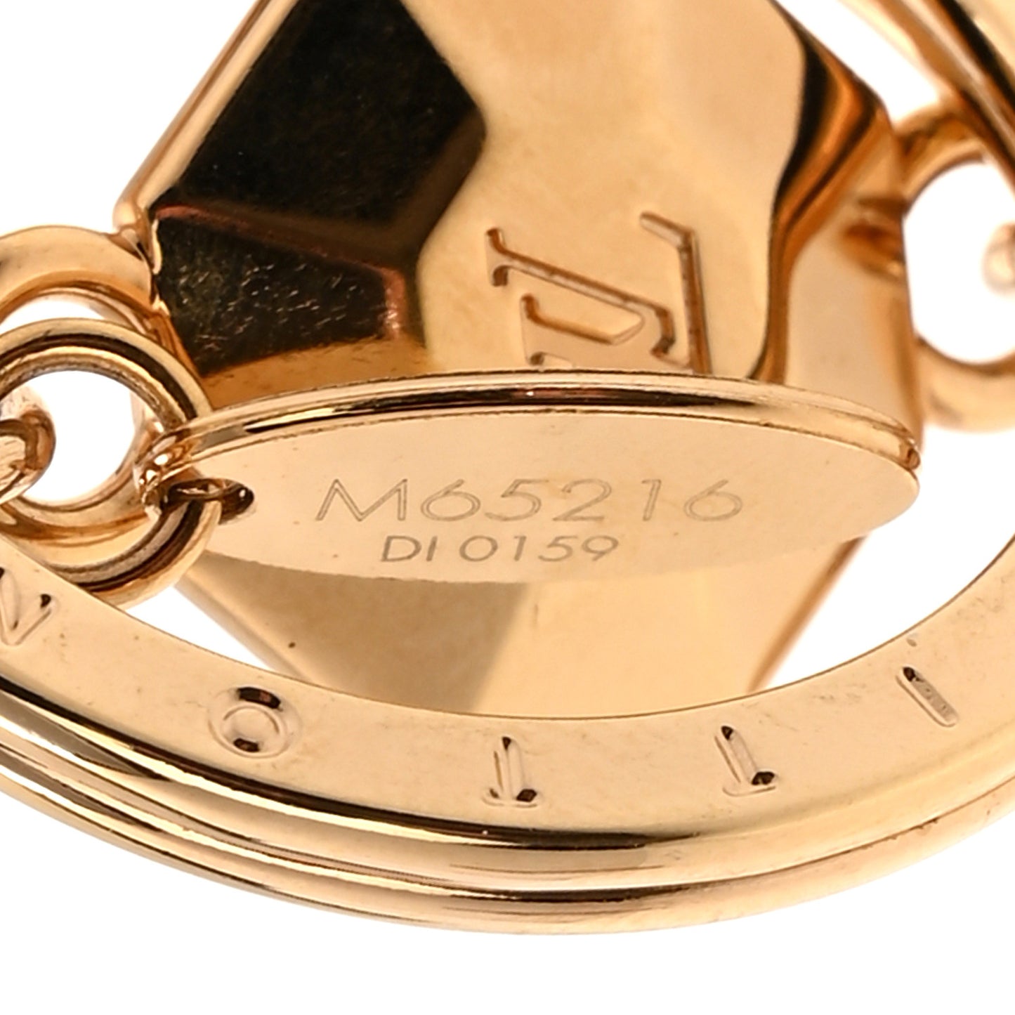 LV Facettes Bag Charm Key Holder Gold