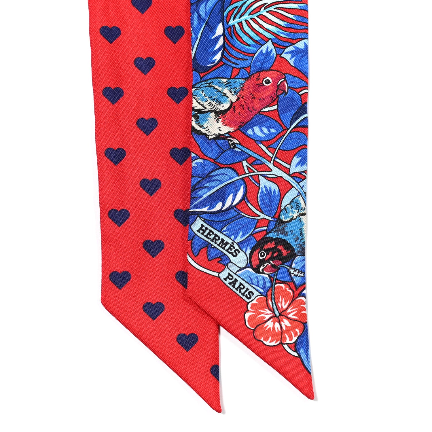 Hermes Silk Jungle Love Love Twilly Rouge Marine Fauve 2 of 4