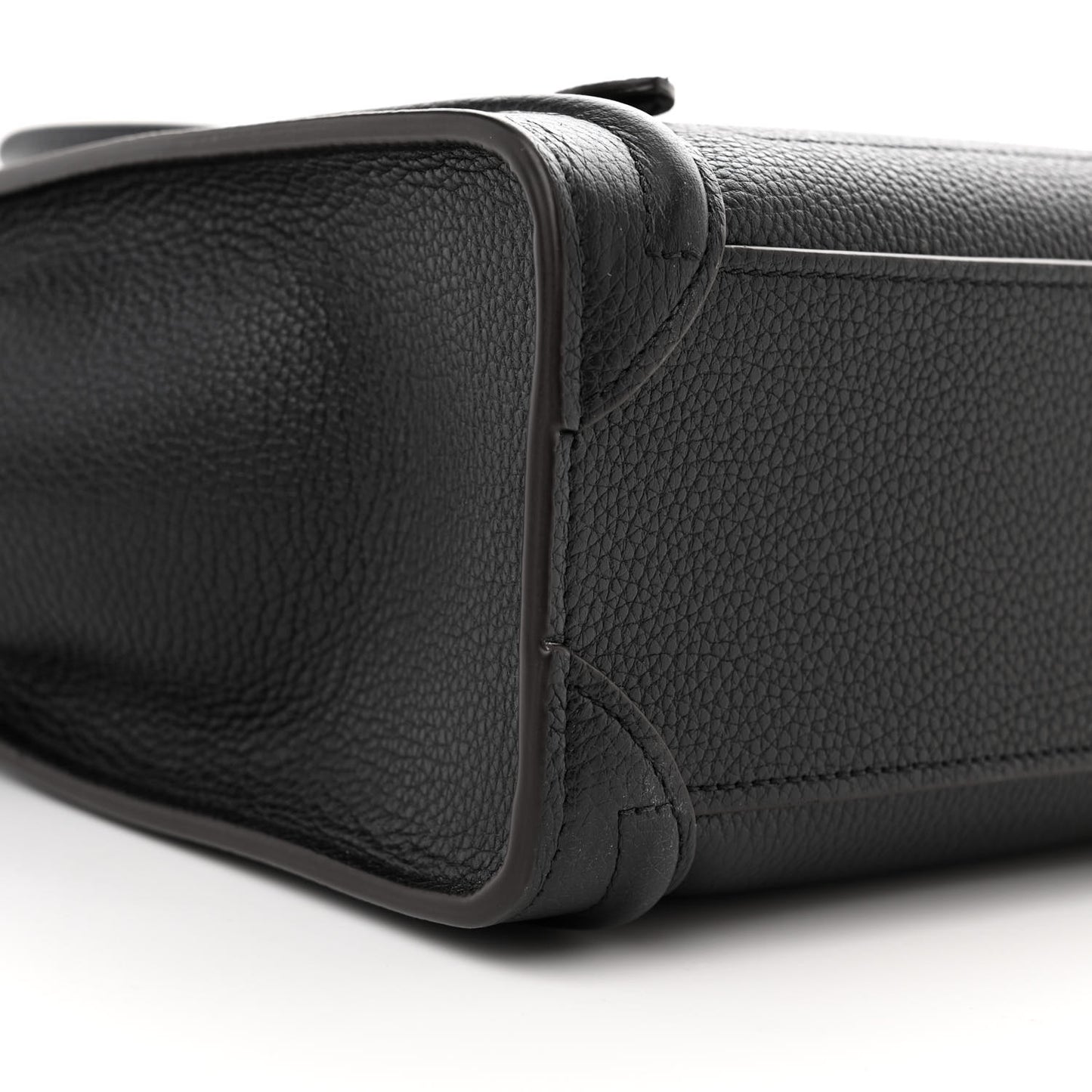 Drummed Calfskin Nano Luggage Black