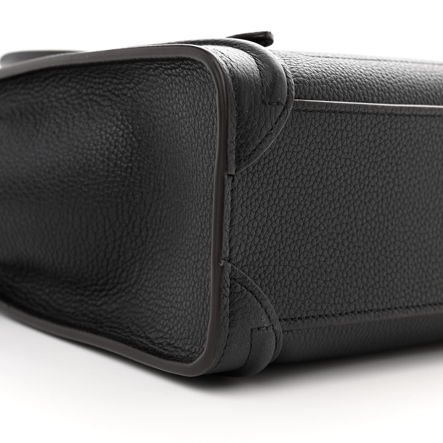 Celine Drummed Calfskin Nano Luggage Black 9 of 10