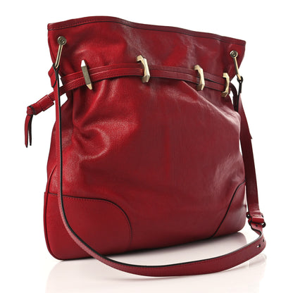 Gucci Sakai Be Green Calfskin Horsebit 1955 Cinch Top Messenger Bag New Cherry Red 3 of 10