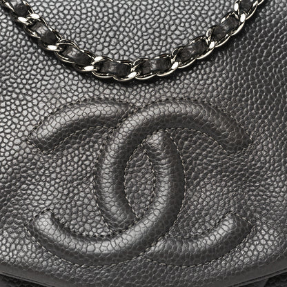 Chanel Caviar Half Moon Wallet On Chain WOC Dark Grey 9 of 12