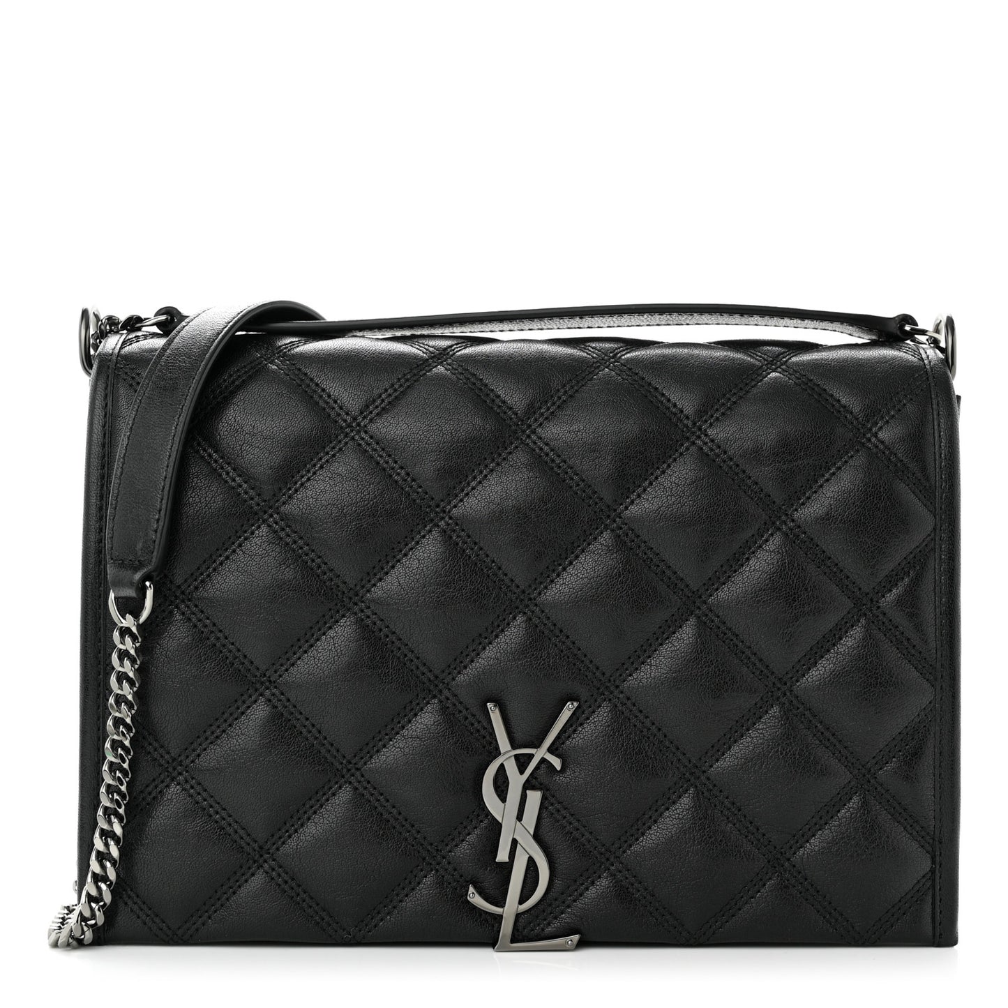 Lambskin Quilted Mini Becky Chain Bag Black