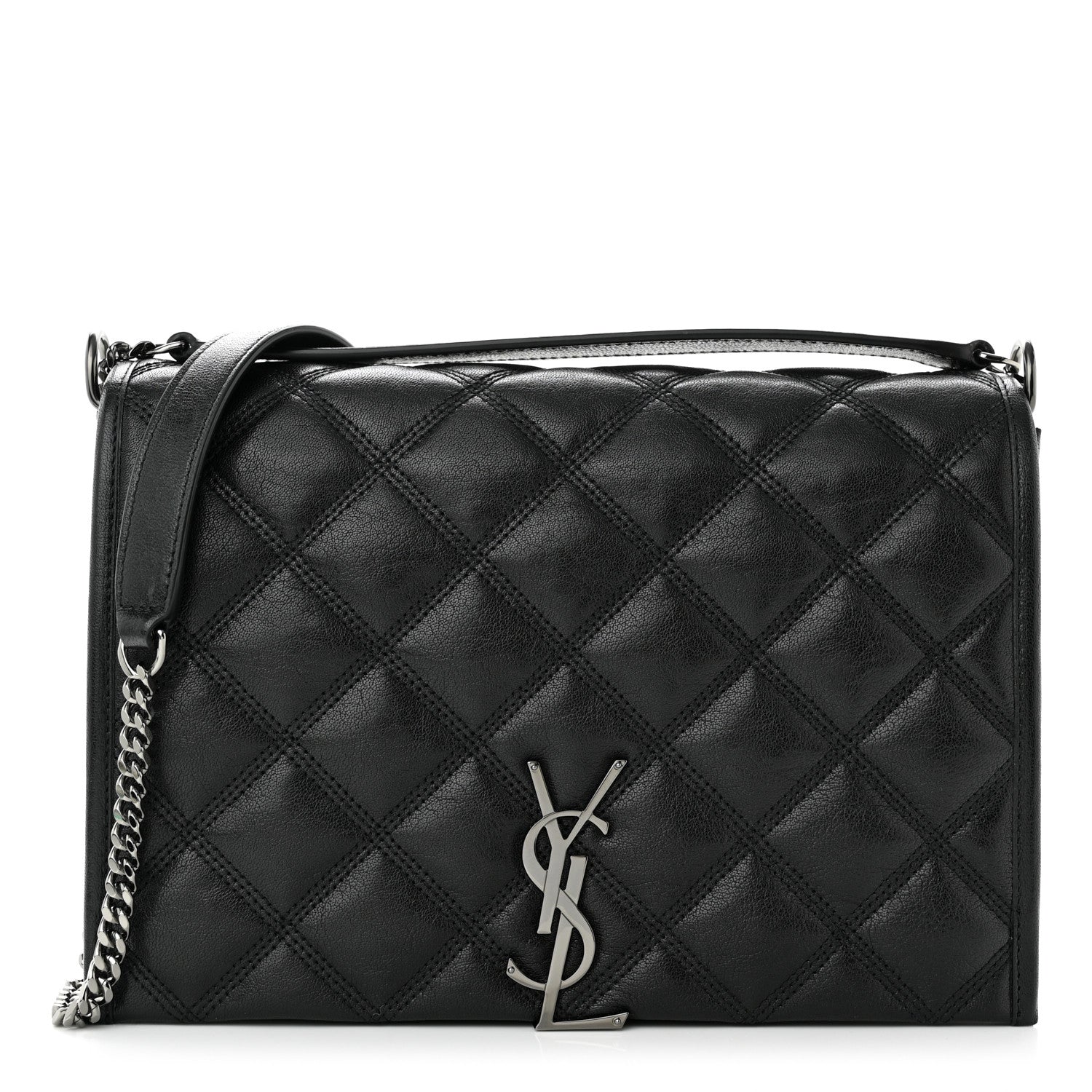 Saint Laurent Lambskin Quilted Mini Becky Chain Bag Black 1 of 9