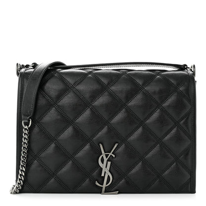 Saint Laurent Lambskin Quilted Mini Becky Chain Bag Black 1 of 9