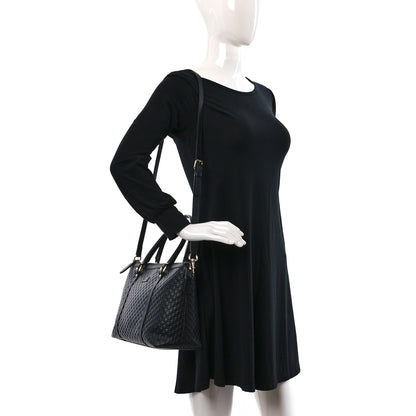 Gucci Soft Microguccissima Small Zippered Satchel Black 2 of 9