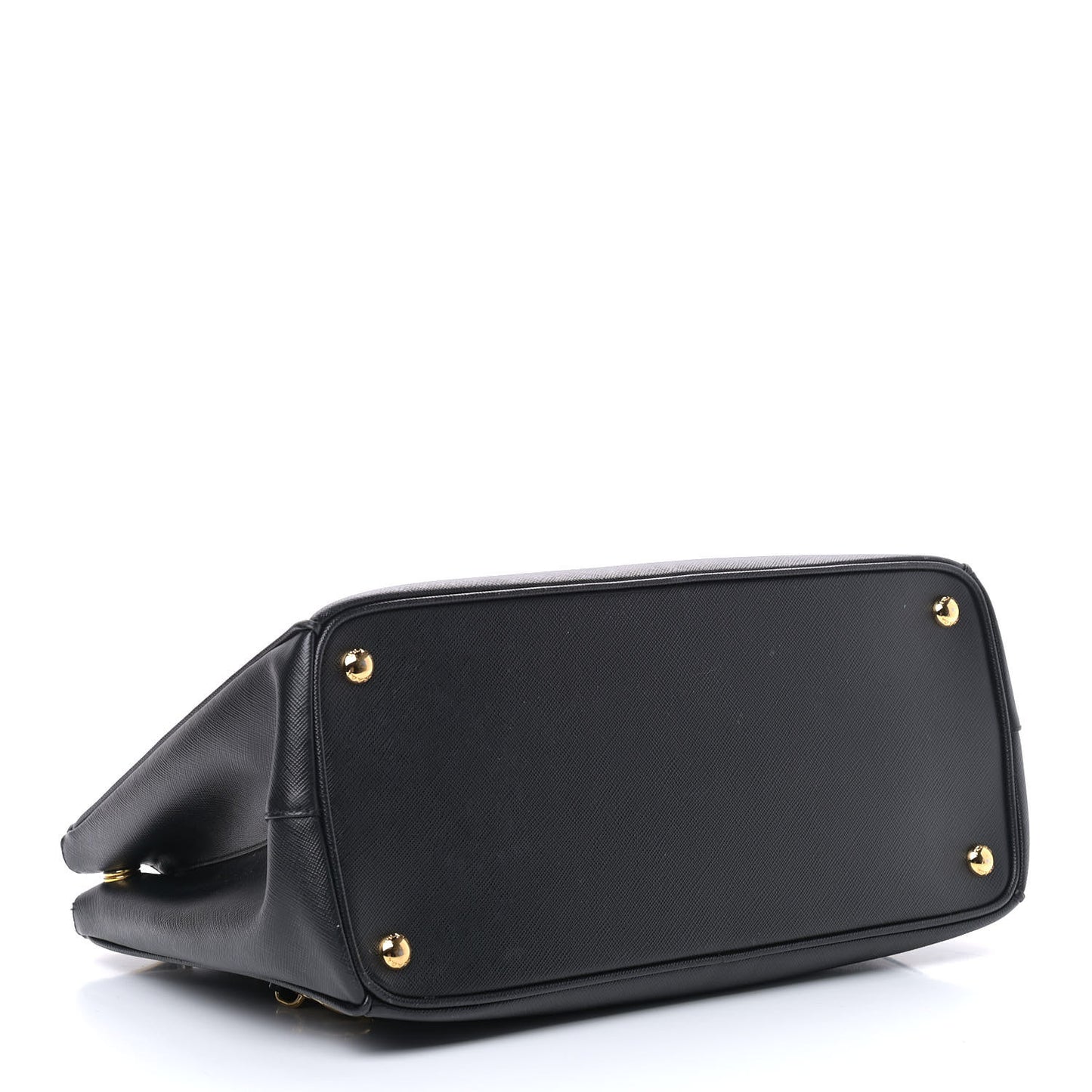 Saffiano Medium Galleria Double Zip Tote Black