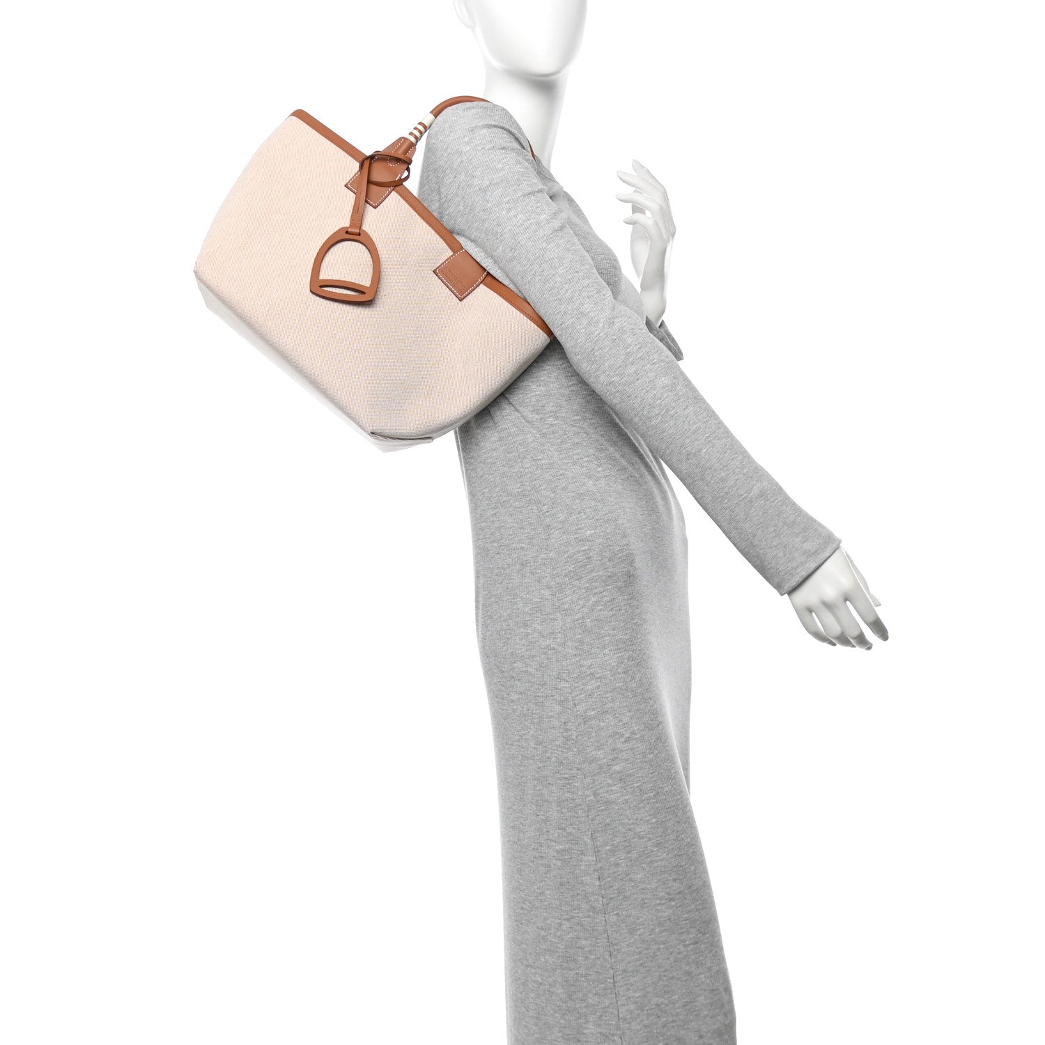 Hermes Military Toile Canvas Swift Steeple 25 Bag Gold 2 of 10