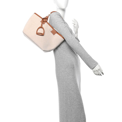 Hermes Military Toile Canvas Swift Steeple 25 Bag Gold 2 of 10