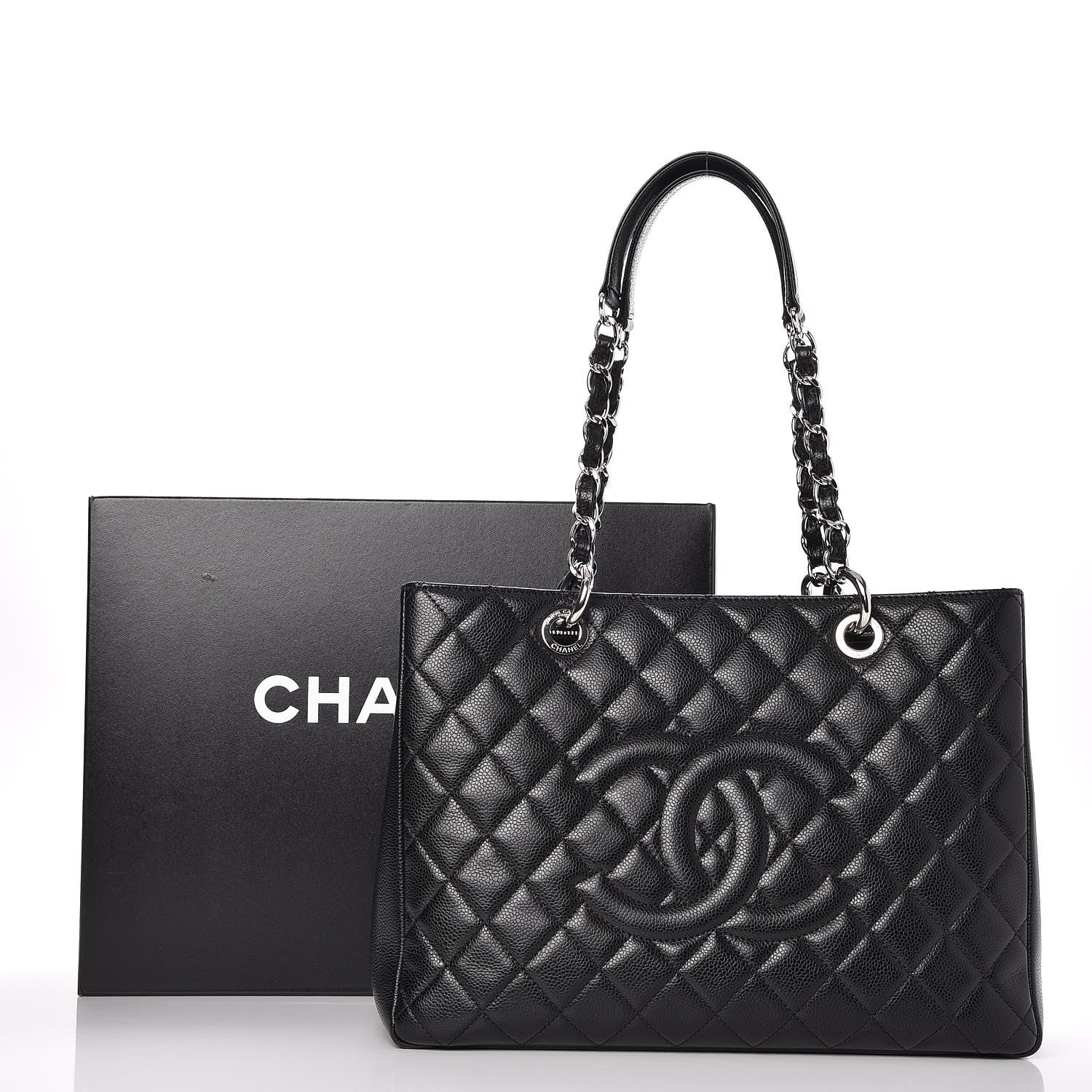 Chanel Caviar Quilted Grand Shopping Tote GST Black 10 of 20