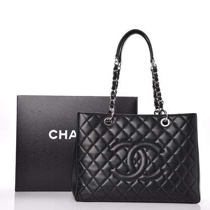 Chanel Caviar Quilted Grand Shopping Tote GST Black 10 of 20