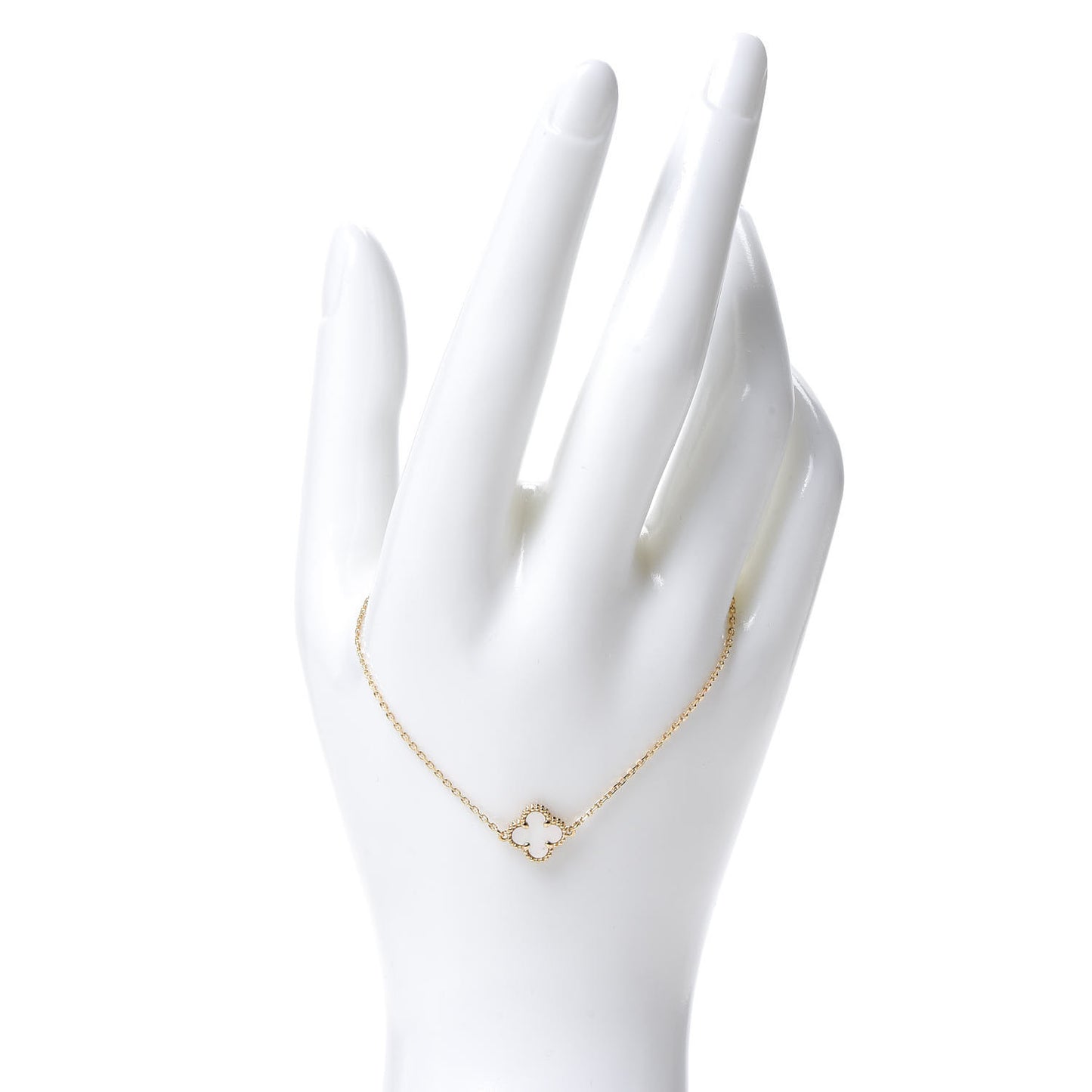 18K Yellow Gold Mother of Pearl Sweet Alhambra Bracelet