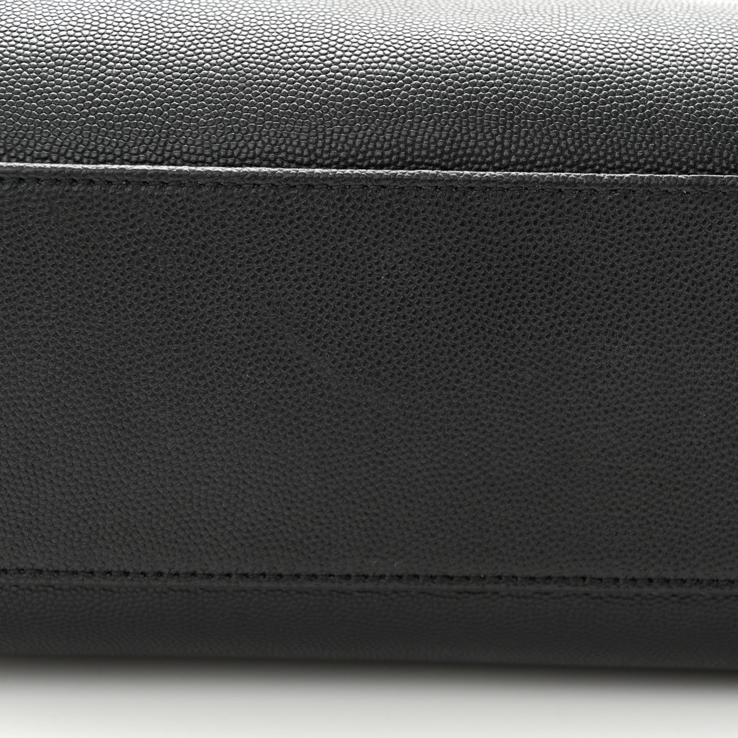 Saint Laurent Grain De Poudre Medium West Hollywood Monogram Fold-Over Black 11 of 11