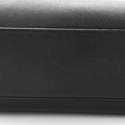 Saint Laurent Grain De Poudre Medium West Hollywood Monogram Fold-Over Black 11 of 11