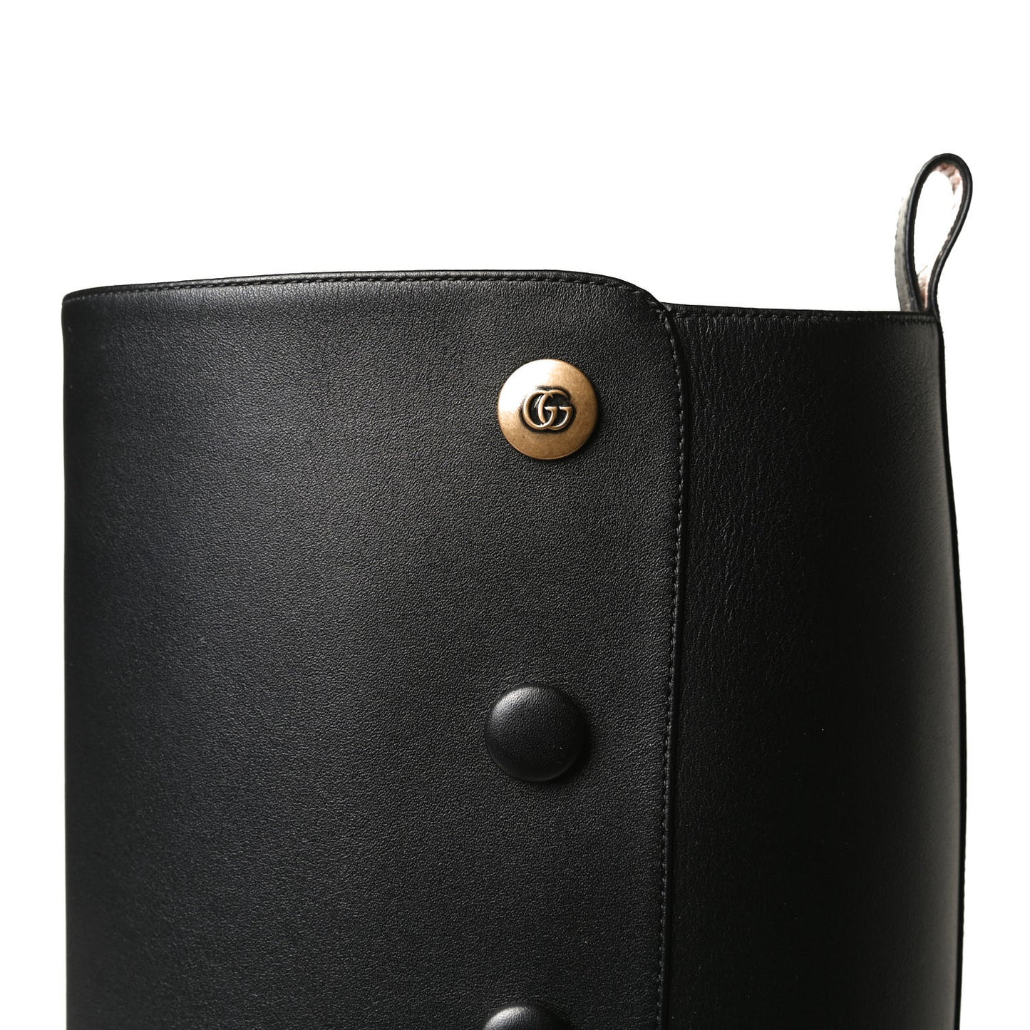 Calfskin Buttons Lifford Knee High Boots 38 Black