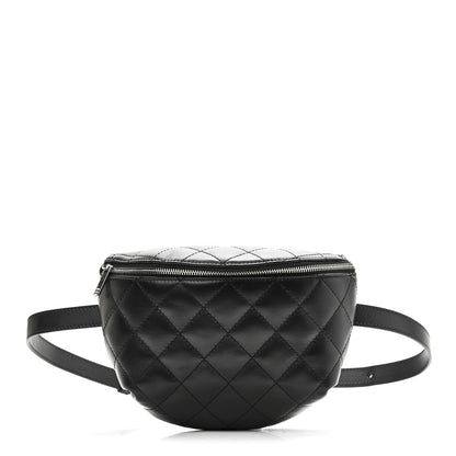 Chanel Calfskin Quilted Waist Belt Bag Black 1 of 10