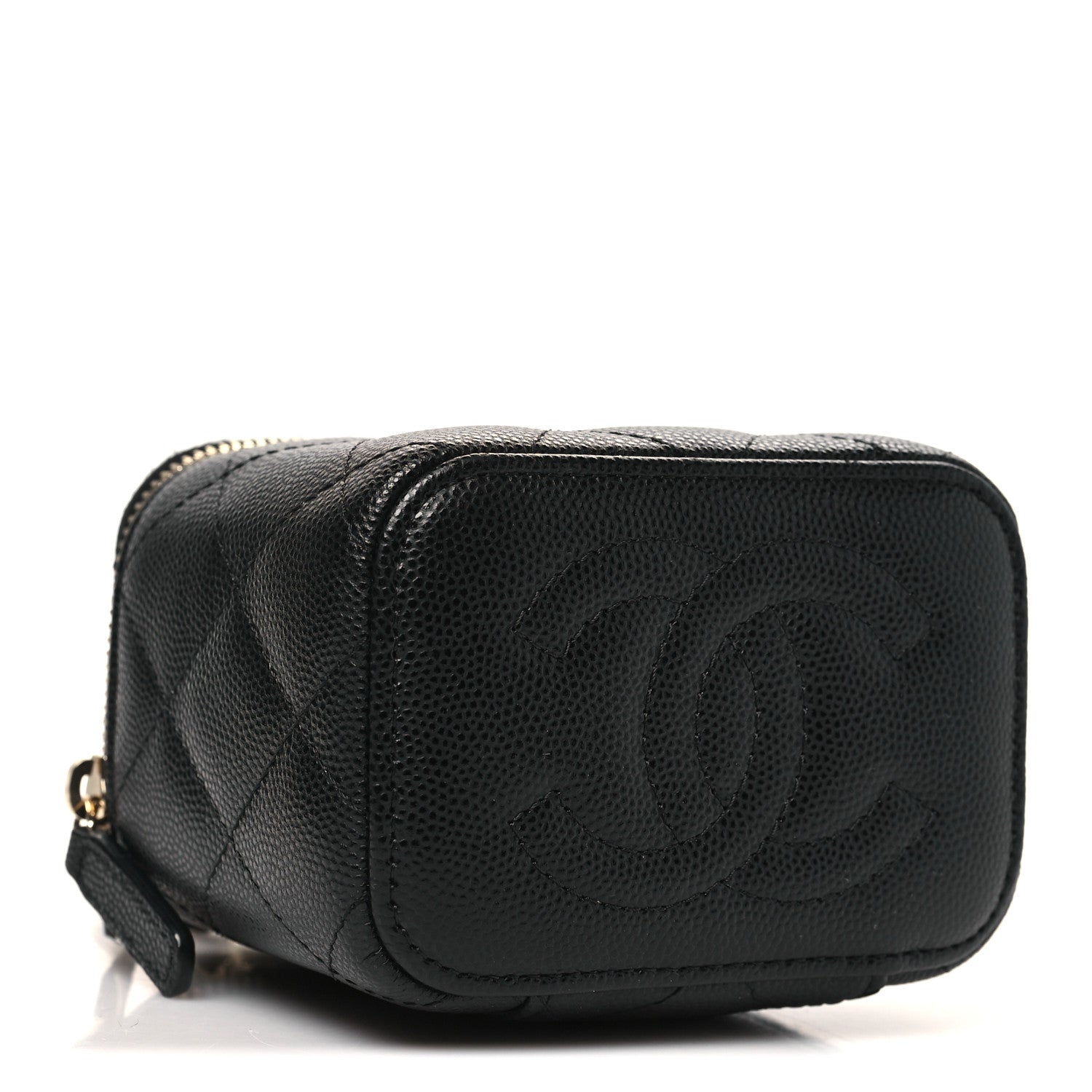 Chanel Caviar Quilted Mini Vanity Case With Chain Black 3 of 10