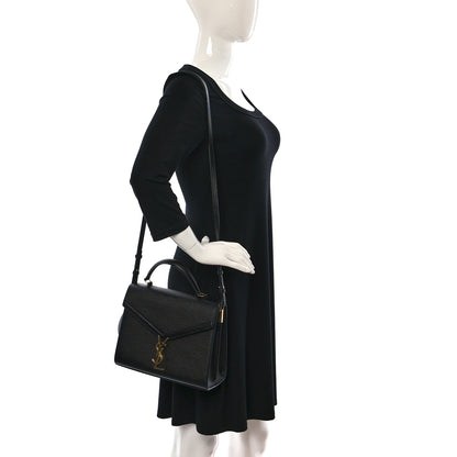 Saint Laurent Grain de Poudre Medium Classic Monogram Cassandra Top Handle Black 2 of 10