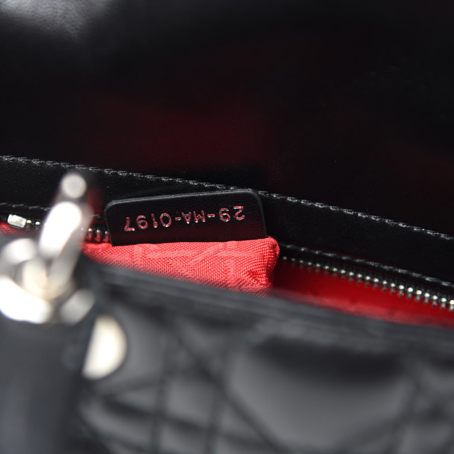Christian Dior Lambskin Cannage Small Lucky Badges My Lady Dior Black 10 of 11