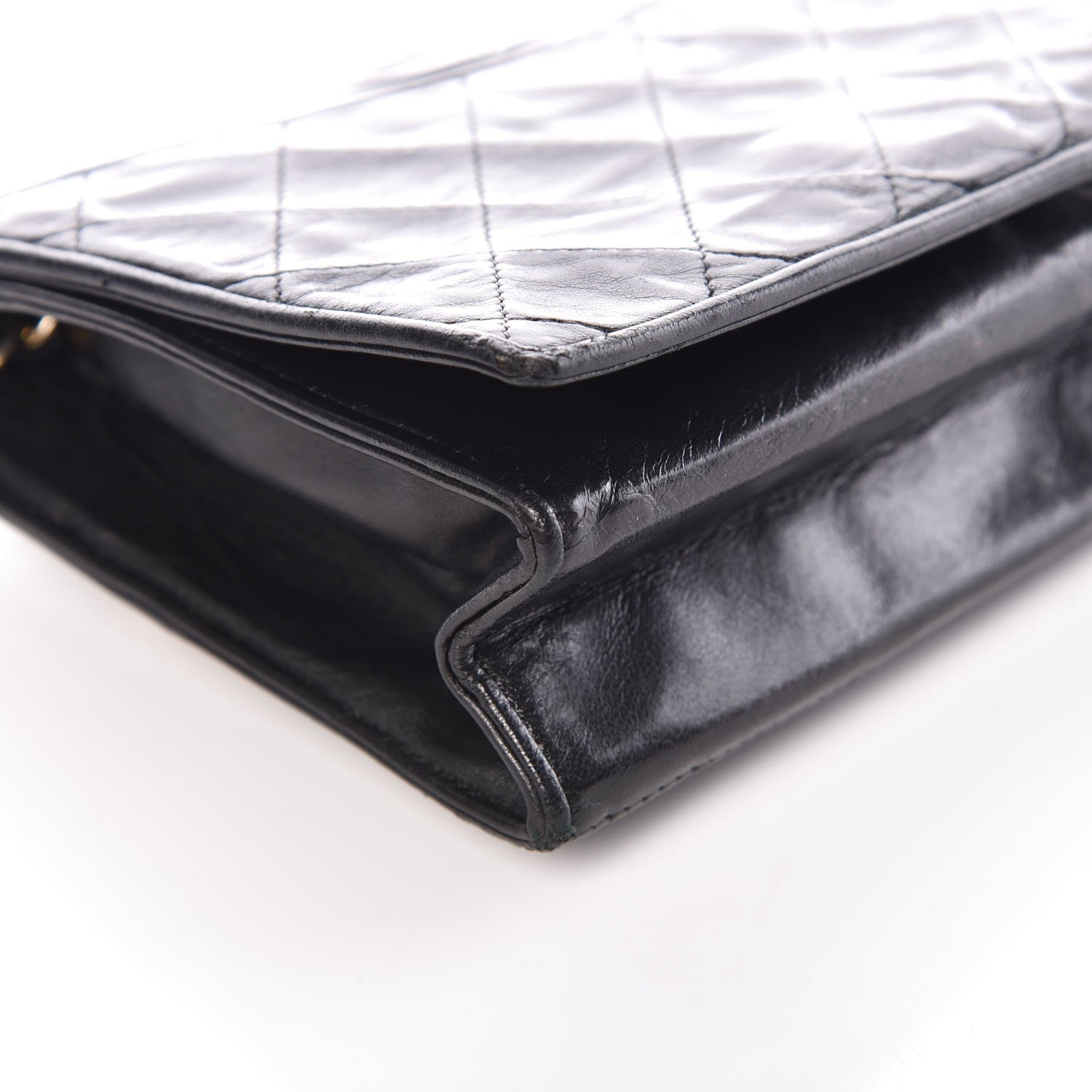 Chanel Lambskin Quilted CC Small Single Flap Black 13 of 16