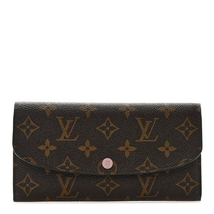 Louis Vuitton Monogram Emilie Wallet Rose Ballerine 1 of 9