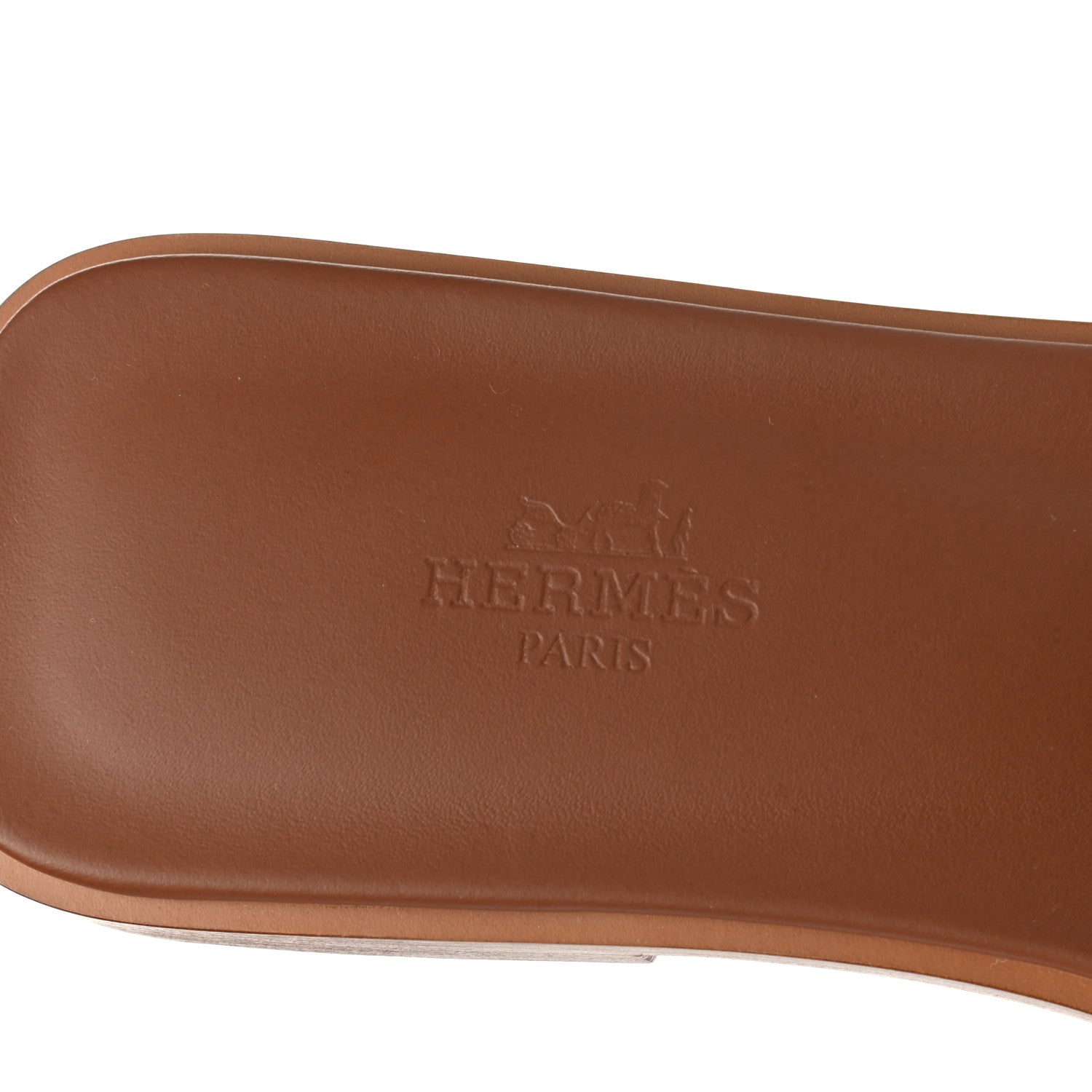 Hermes Box Calfskin Oran Sandals 38 Gold 7 of 9