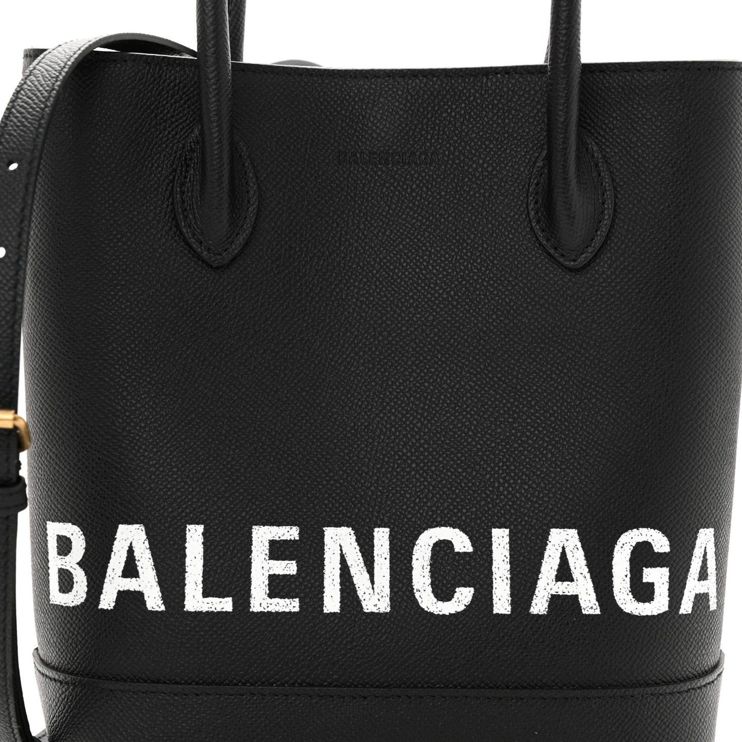 Grained Calfskin Ville Aj Tote XXS Black