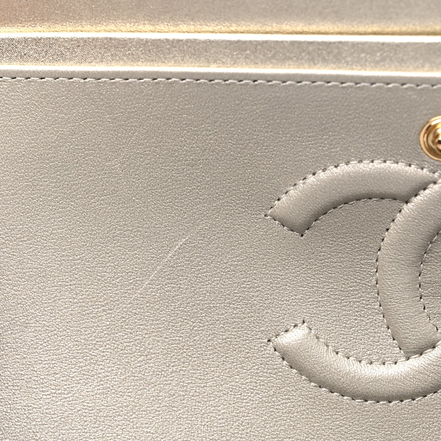 Chanel Metallic Lambskin Quilted Medium Double Flap Gold 10 of 11