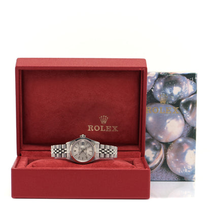Rolex Stainless Steel 18K White Gold 26mm Oyster Perpetual Datejust Watch Silver 79174 5 of 5