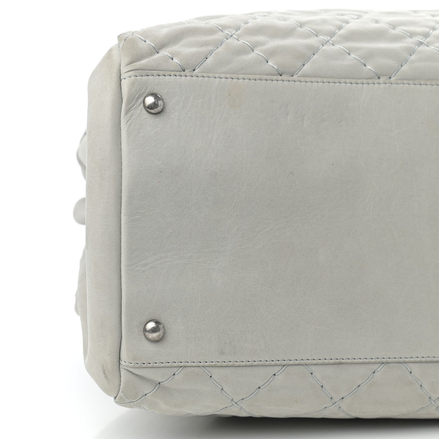 Iridescent Calfskin Large Just Mademoiselle Grey