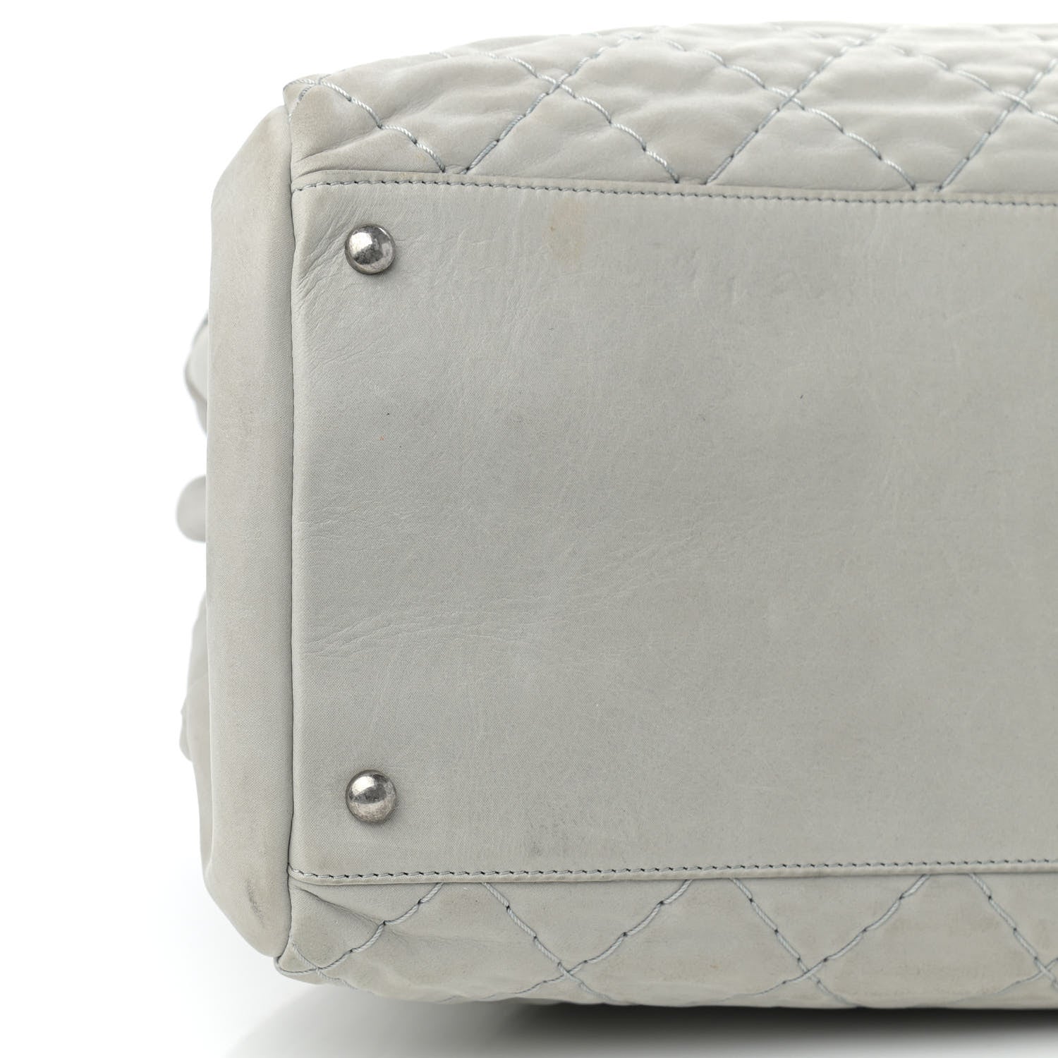 Chanel Iridescent Calfskin Large Just Mademoiselle Grey 8 of 10