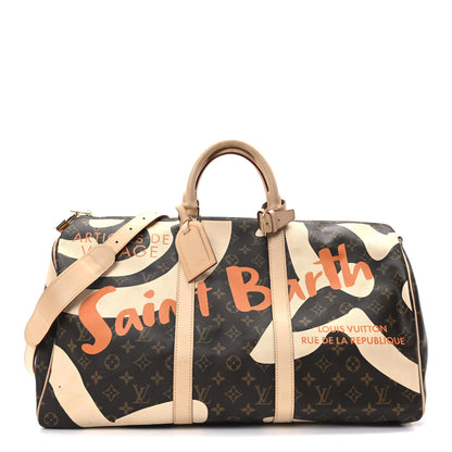 Louis Vuitton Monogram Tahitienne Saint Barth Keepall Bandouliere 50 1 of 9