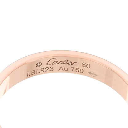 Cartier 18K Pink Gold 3.5mm LOVE Wedding Band Ring 60 9.25 4 of 5