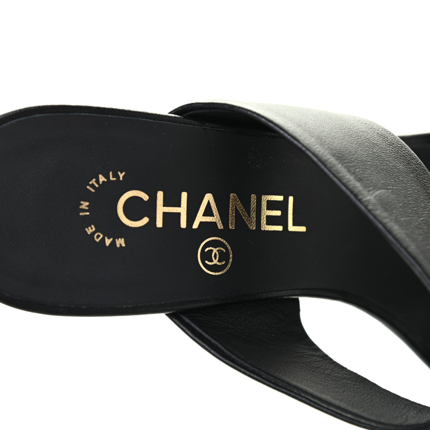 Chanel Lambskin Pearl Sandal Mules 37 Black 6 of 8