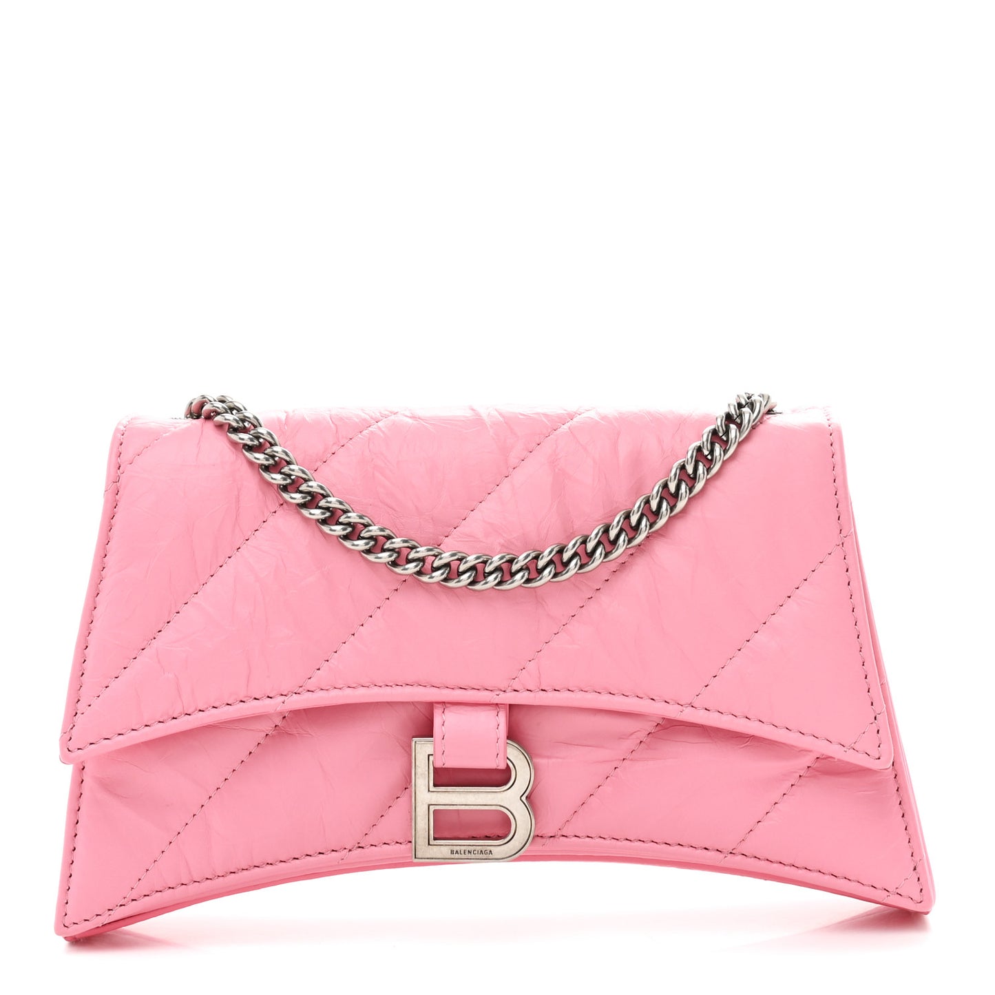 Crushed Calfskin Quilted XS Crush Chain Bag Sweet Pink