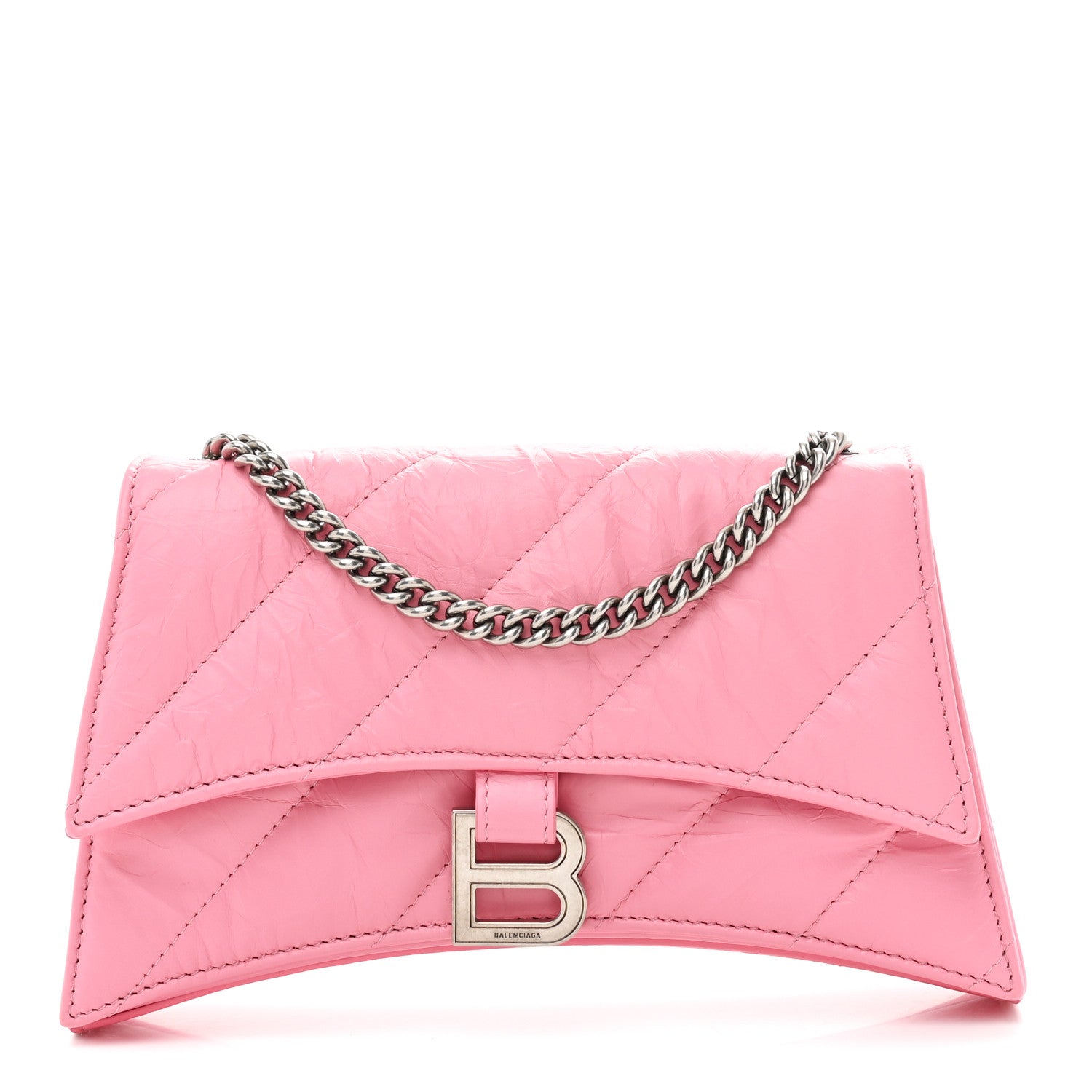 Balenciaga Crushed Calfskin Quilted XS Crush Chain Bag Sweet Pink 1 of 9